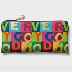 Tabitha Brown ”Very Good” Zipper Pouch and Avocado Sharpener & Pencil Set (NWT)